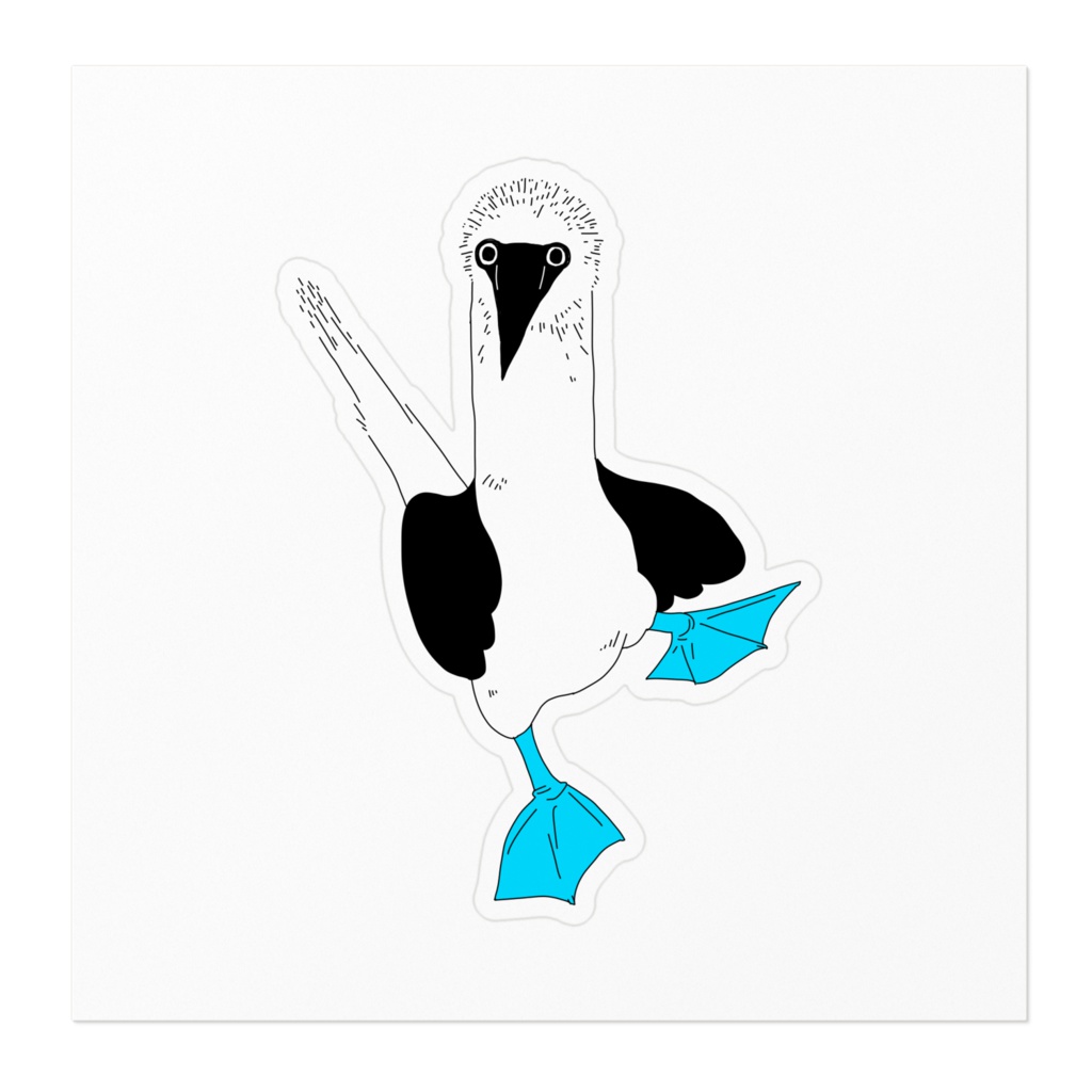 アオアシカツオドリのステッカー