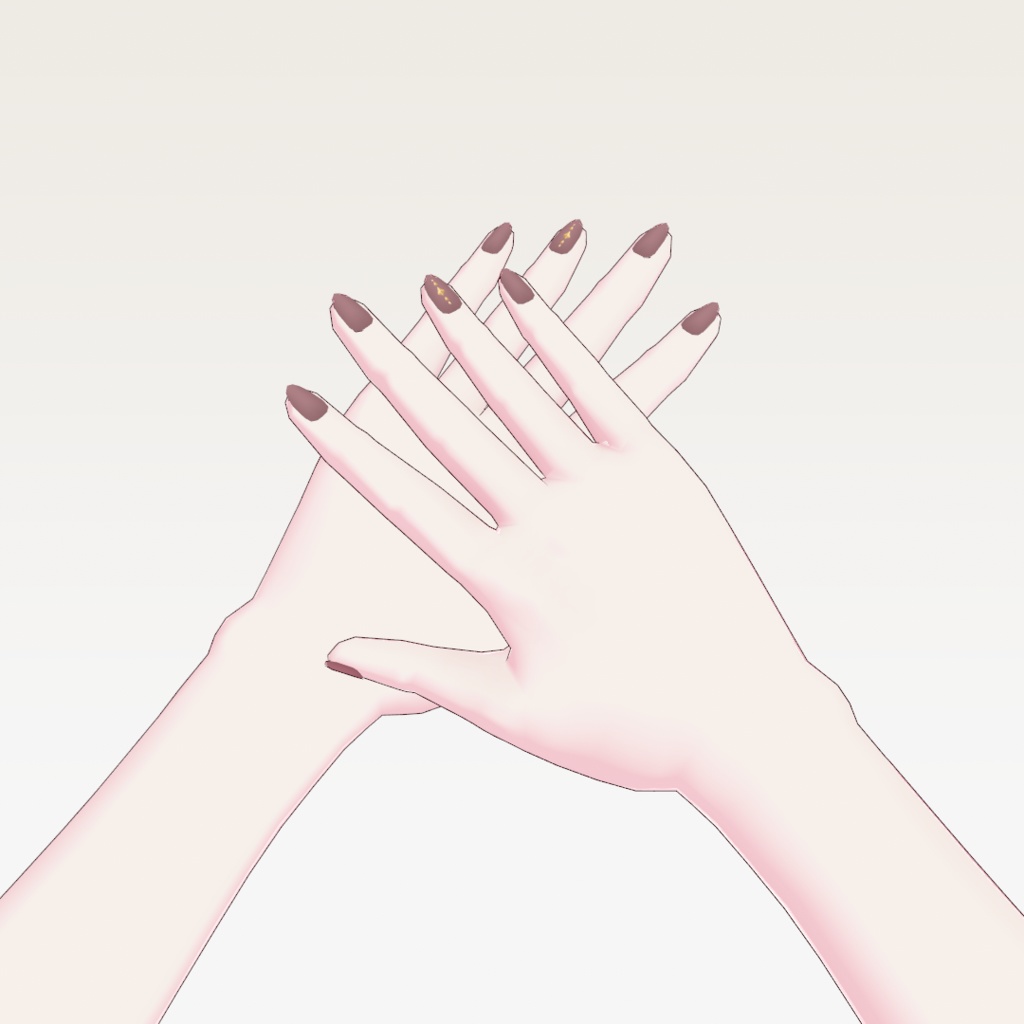 【無料】VRoid シンプルネイル 6種