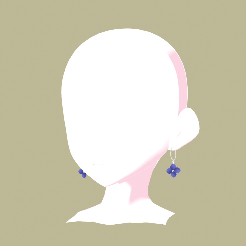 【無料有】VRoid 梅雨ネイル 紫陽花ピアス(支援版のみ)