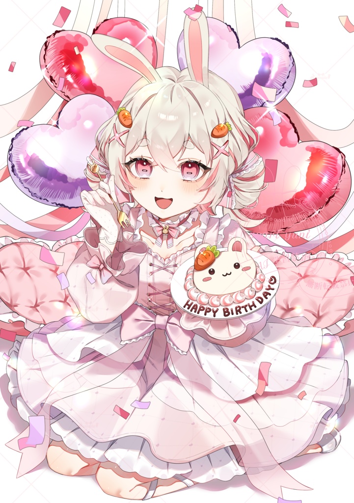 兎莉ゆに 誕生日グッズ タペストリー