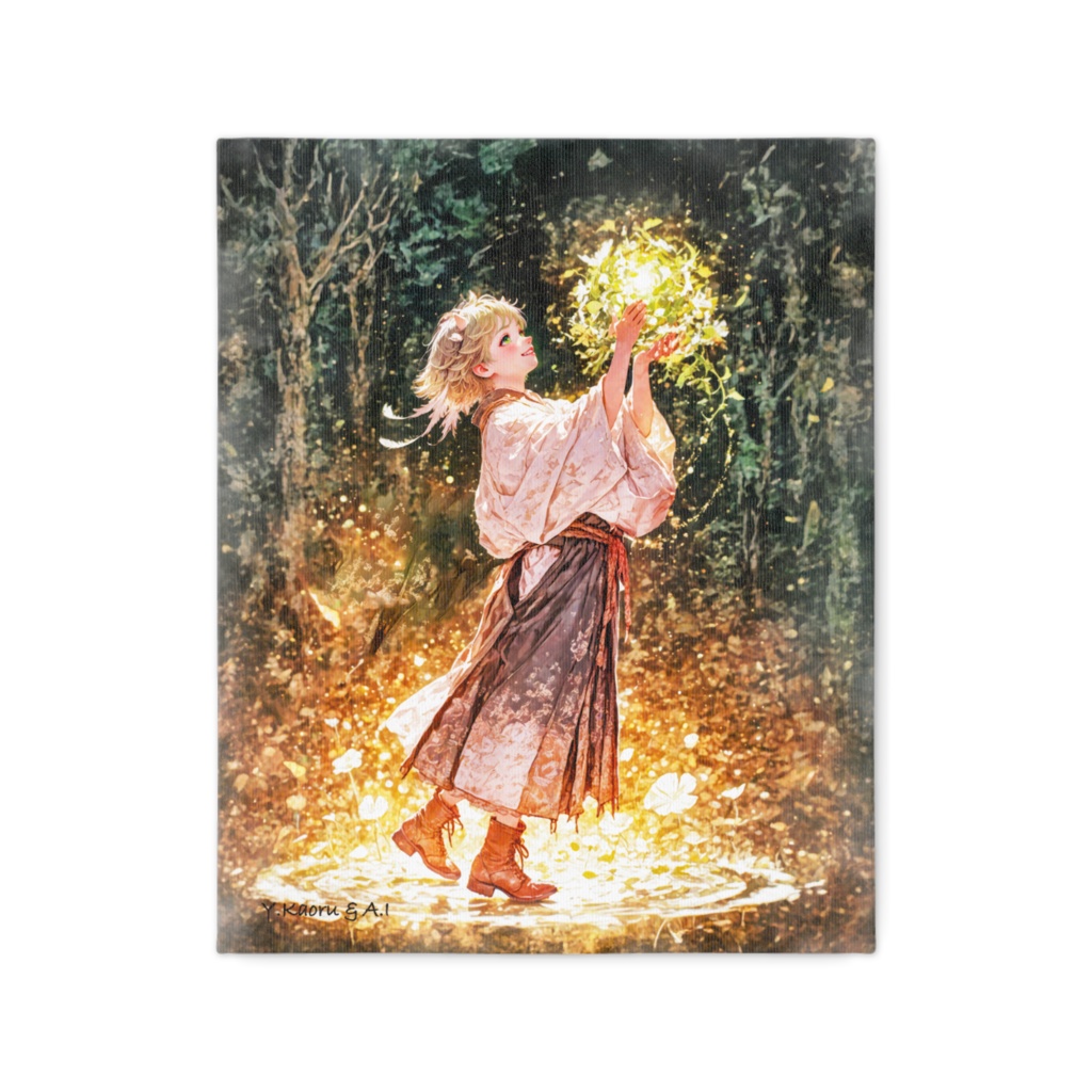 CFE8378Aart_Golden Magic in the Forest at Dawn