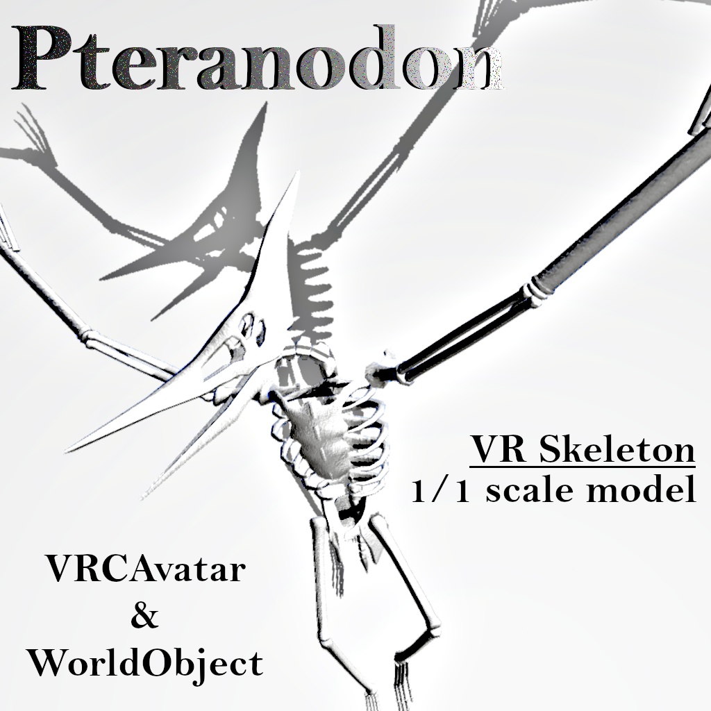 「Pteranodon」(VRChatアバター&ワールドオブジェクト3Dモデル)