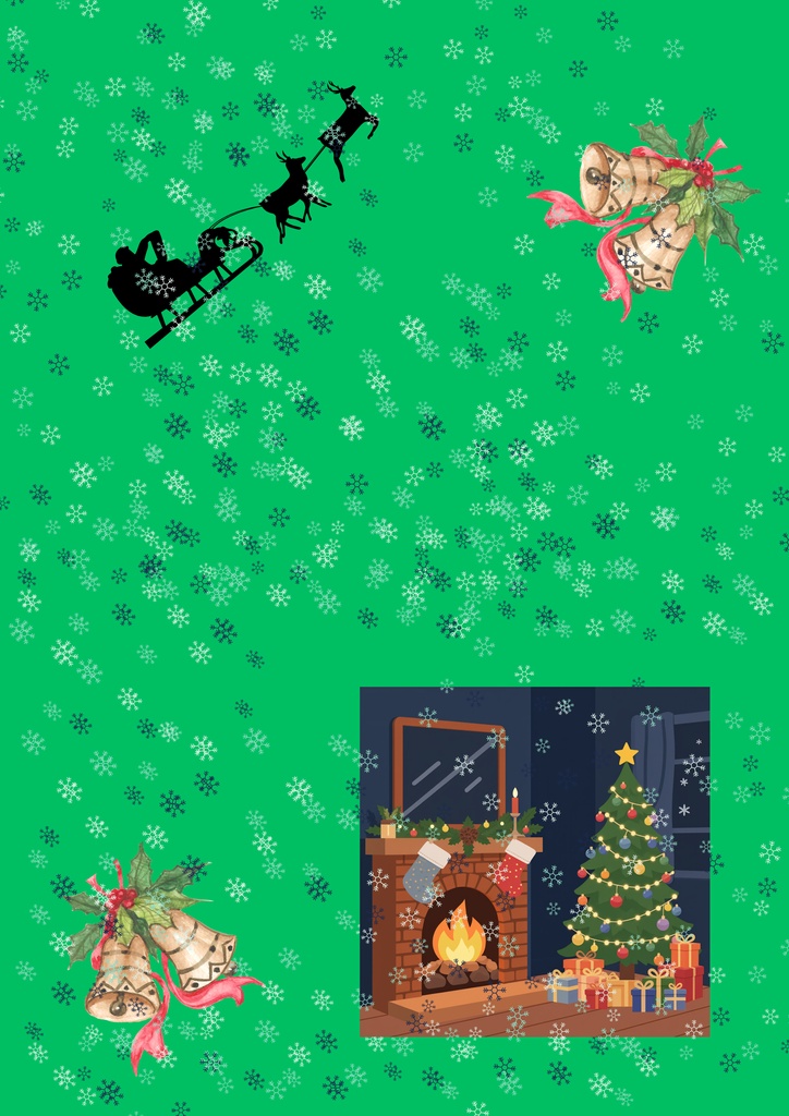 【デジタル素材】クリスマス・コラージュペーパー2色セット（グリーン＆ボルドー）