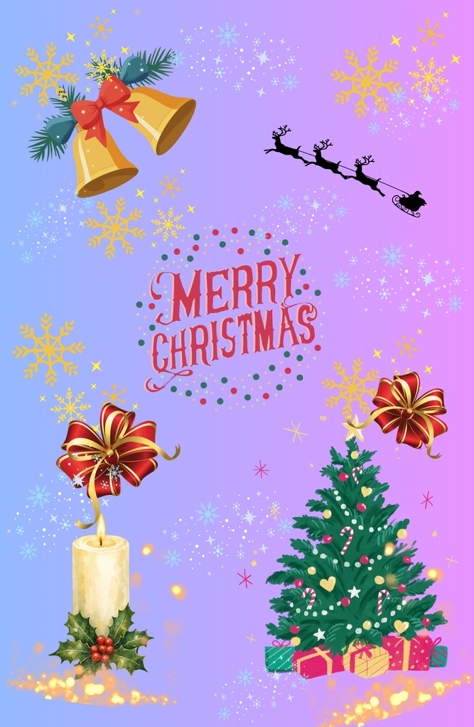 聖夜の夜にーふんわりクリスマスデジタルペーパー（無料）