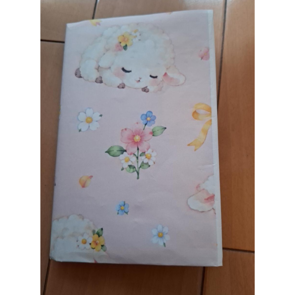 ひつじさんと小さなお花のデジタルペーパー2色セット A4印刷用