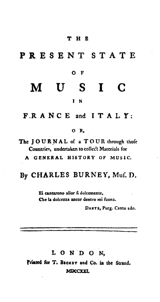 【注意!こちらは旧バージョンです。最新版は説明から】チャールズ・バーニー1770年ツアー『Musical Journey』
