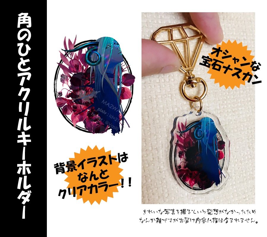 角のひとのキーホルダー