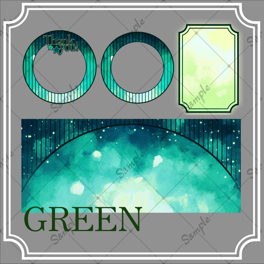 【IRIAM向け】ヘッダー&アイコンリング 20点セット-星籠-【商用可】