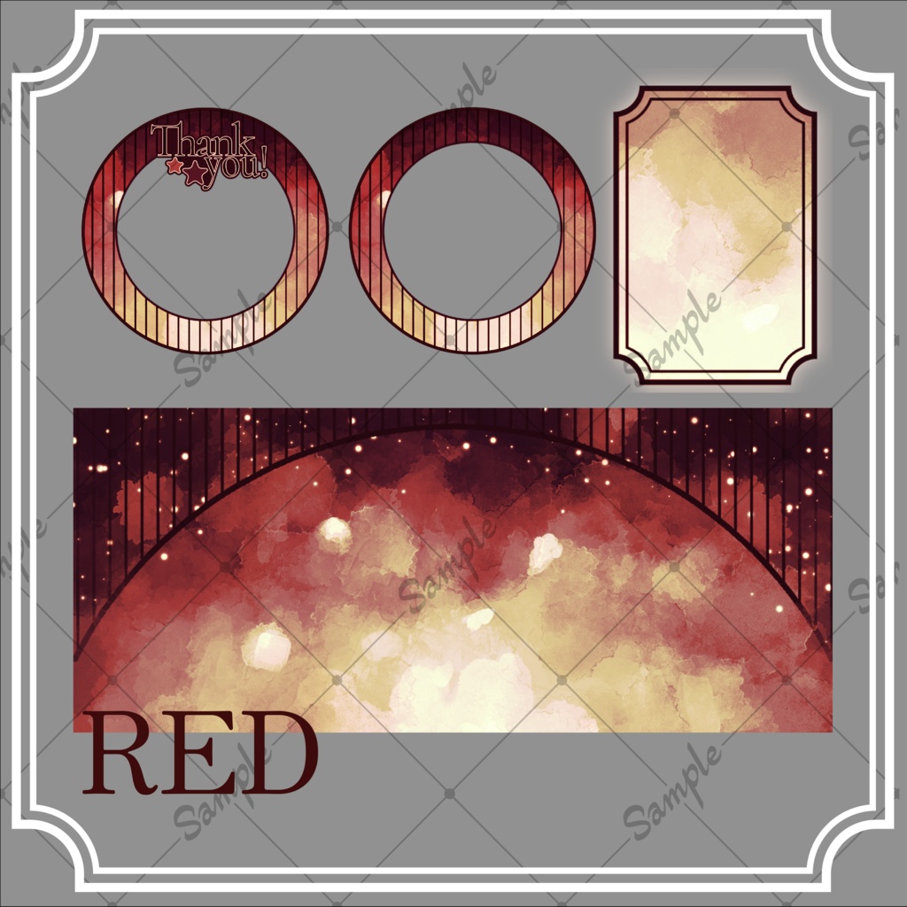 【IRIAM向け】ヘッダー&アイコンリング 20点セット-星籠-【商用可】