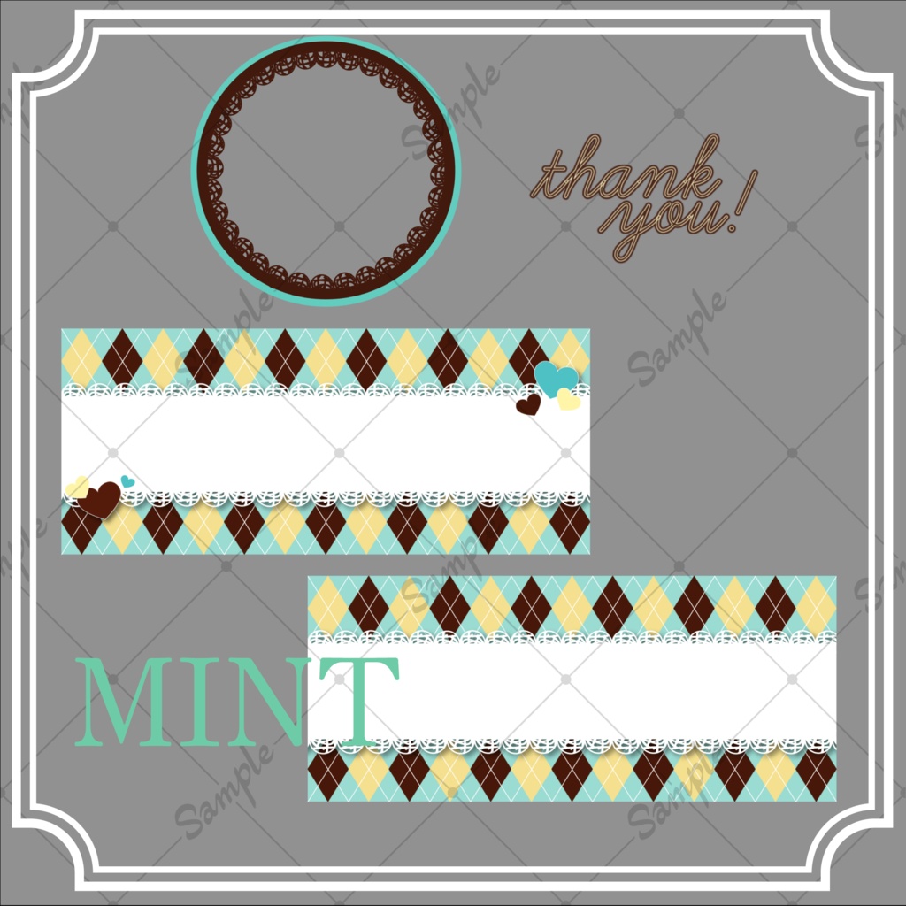 【IRIAM向け】ヘッダー&アイコンリングセット-アーガイル-【商用利用可】