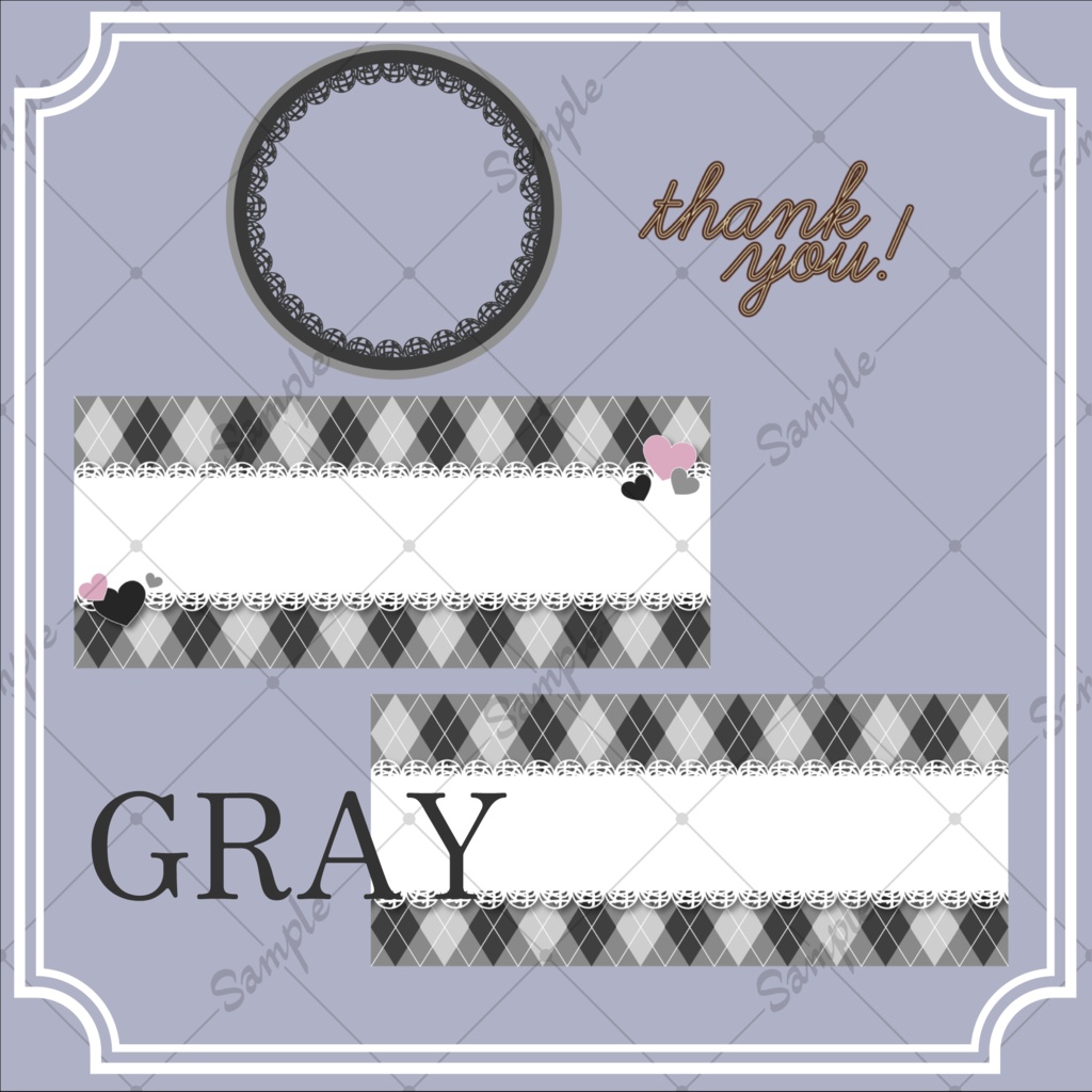 【IRIAM向け】ヘッダー&アイコンリングセット-アーガイル-【商用利用可】