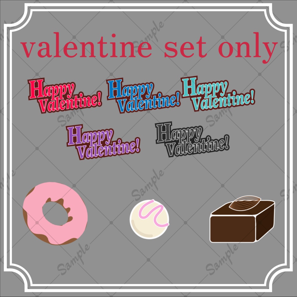 【IRIAM向け】ヘッダー&アイコンリングセット-アーガイル-【商用利用可】