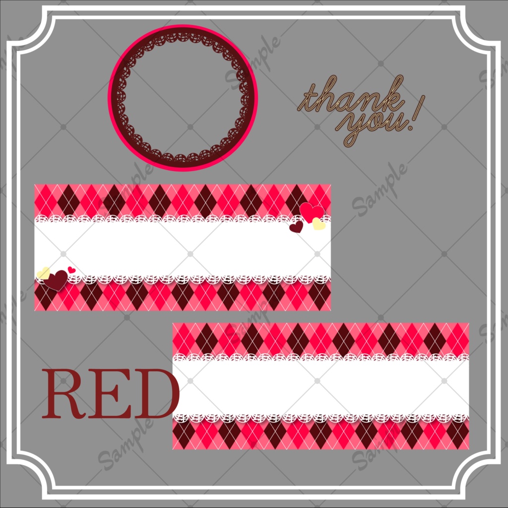 【IRIAM向け】ヘッダー&アイコンリングセット-アーガイル-【商用利用可】