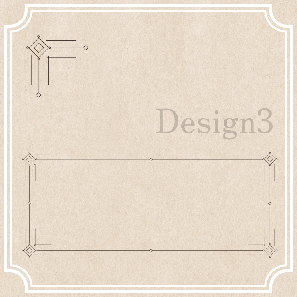 【IRIAM向けサイズ】幾何学風フレーム・コーナー素材【商用可】