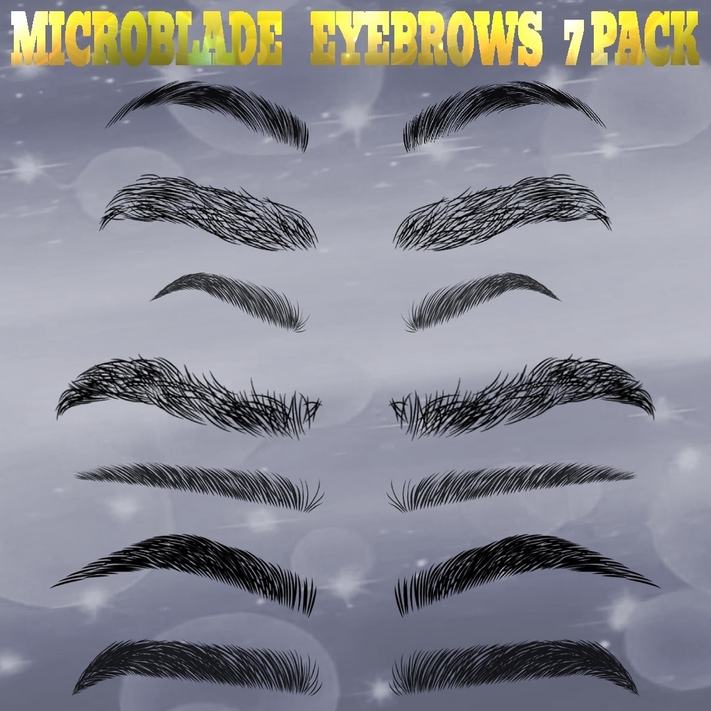 眉 Eyebrow 7 Set Pack アイブロー Microblade