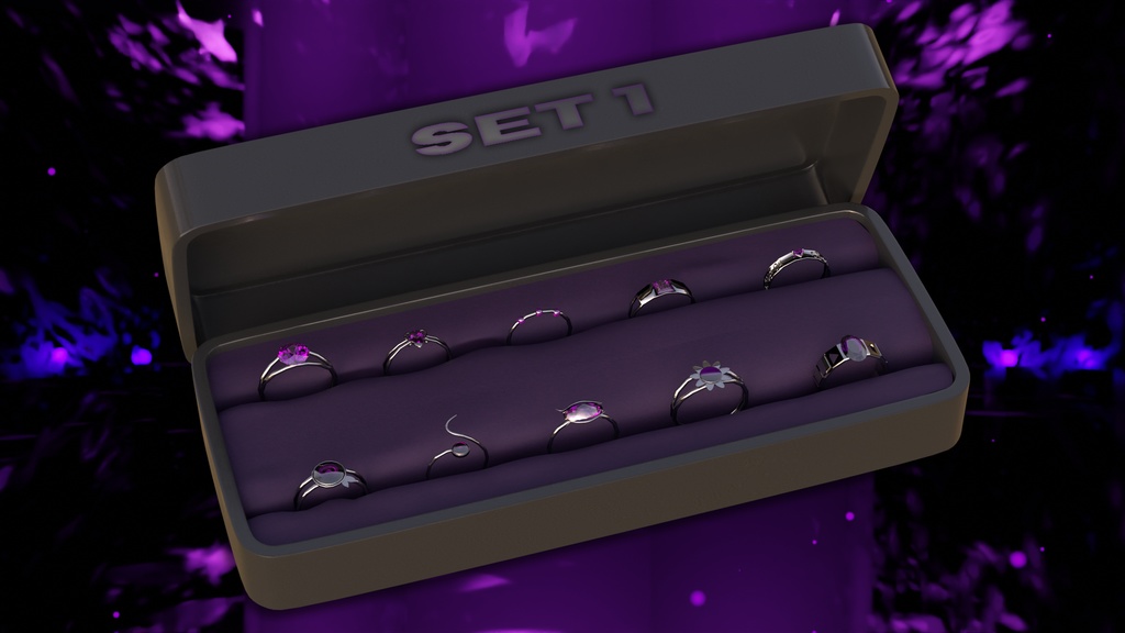 Essential Gothic Ring Set / 20個入りゴシックリングセット - VRChat Jewelry