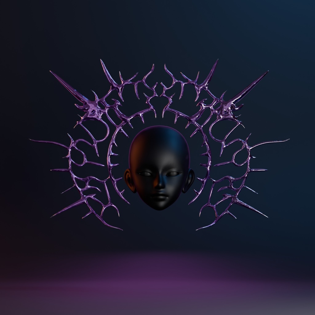 Void Spike Halo / ヴォイド・スパイク・ヘイロー - Y3K Cyberpunk Headgear