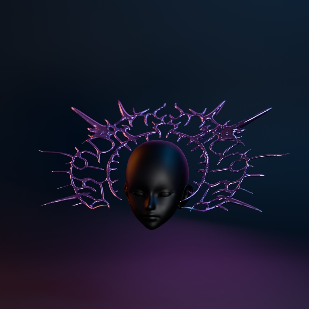 Void Spike Halo / ヴォイド・スパイク・ヘイロー - Y3K Cyberpunk Headgear