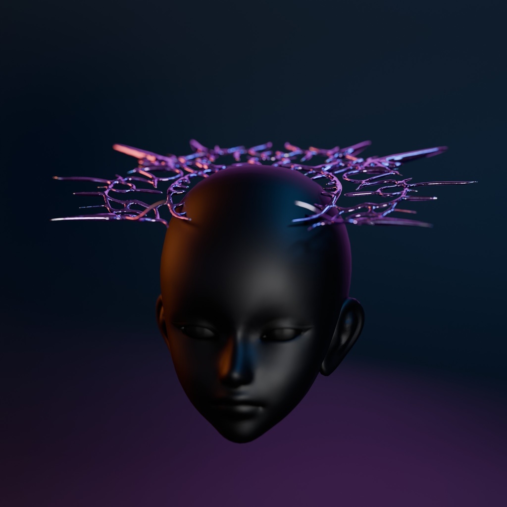 Void Spike Halo / ヴォイド・スパイク・ヘイロー - Y3K Cyberpunk Headgear