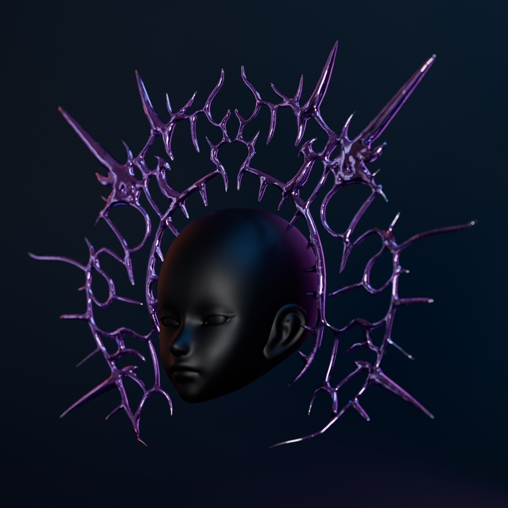 Void Spike Halo / ヴォイド・スパイク・ヘイロー - Y3K Cyberpunk Headgear