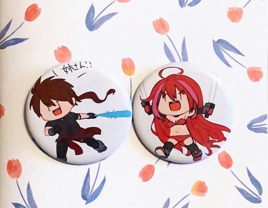 無所属 ゆる双子缶バッチ