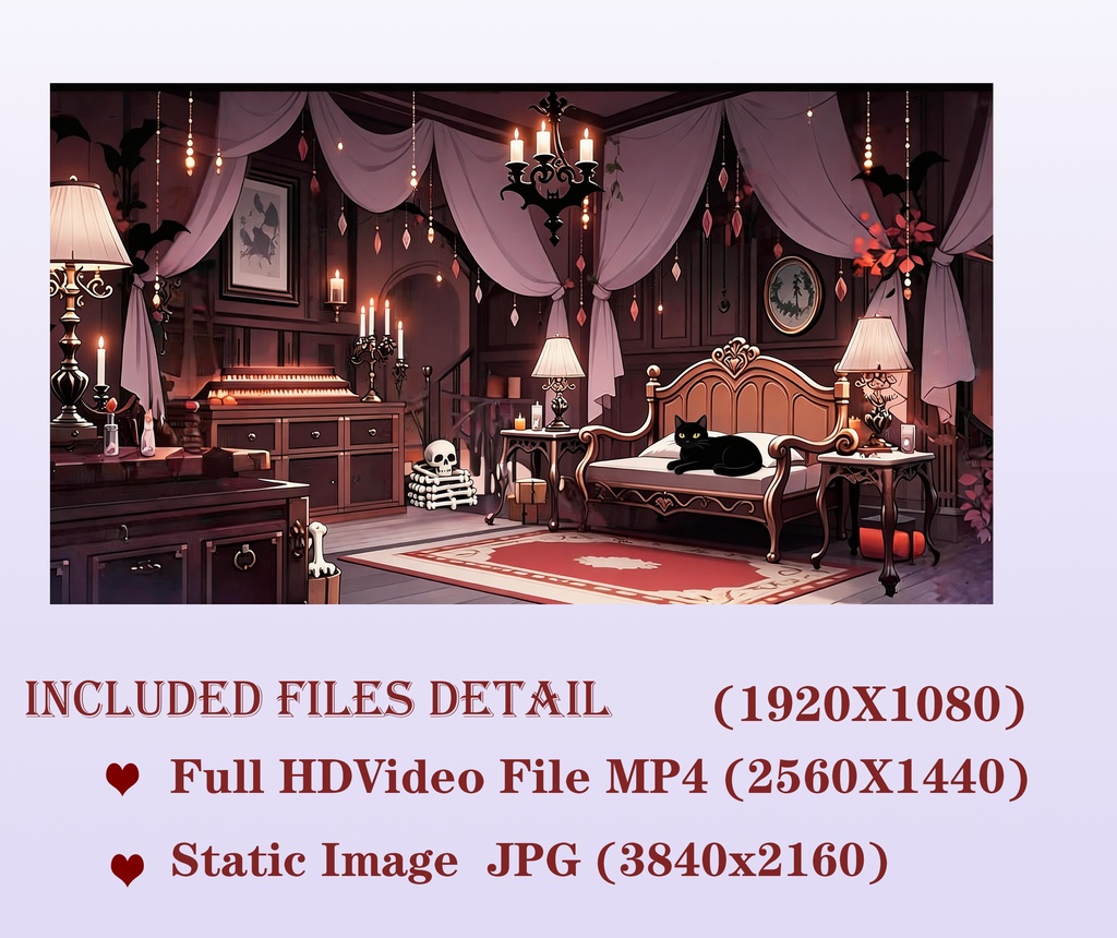 魔女の部屋,Vtuber Background ,Looping Video