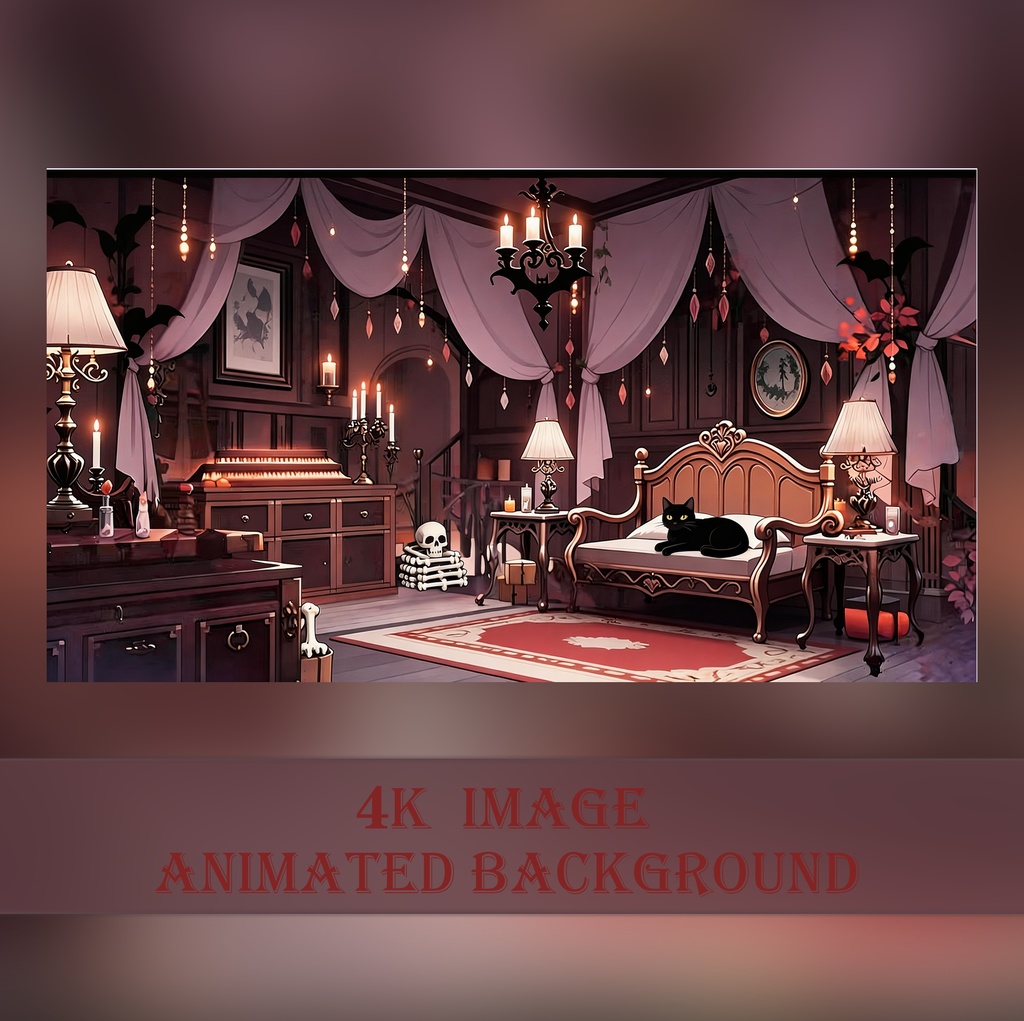 魔女の部屋,Vtuber Background ,Looping Video