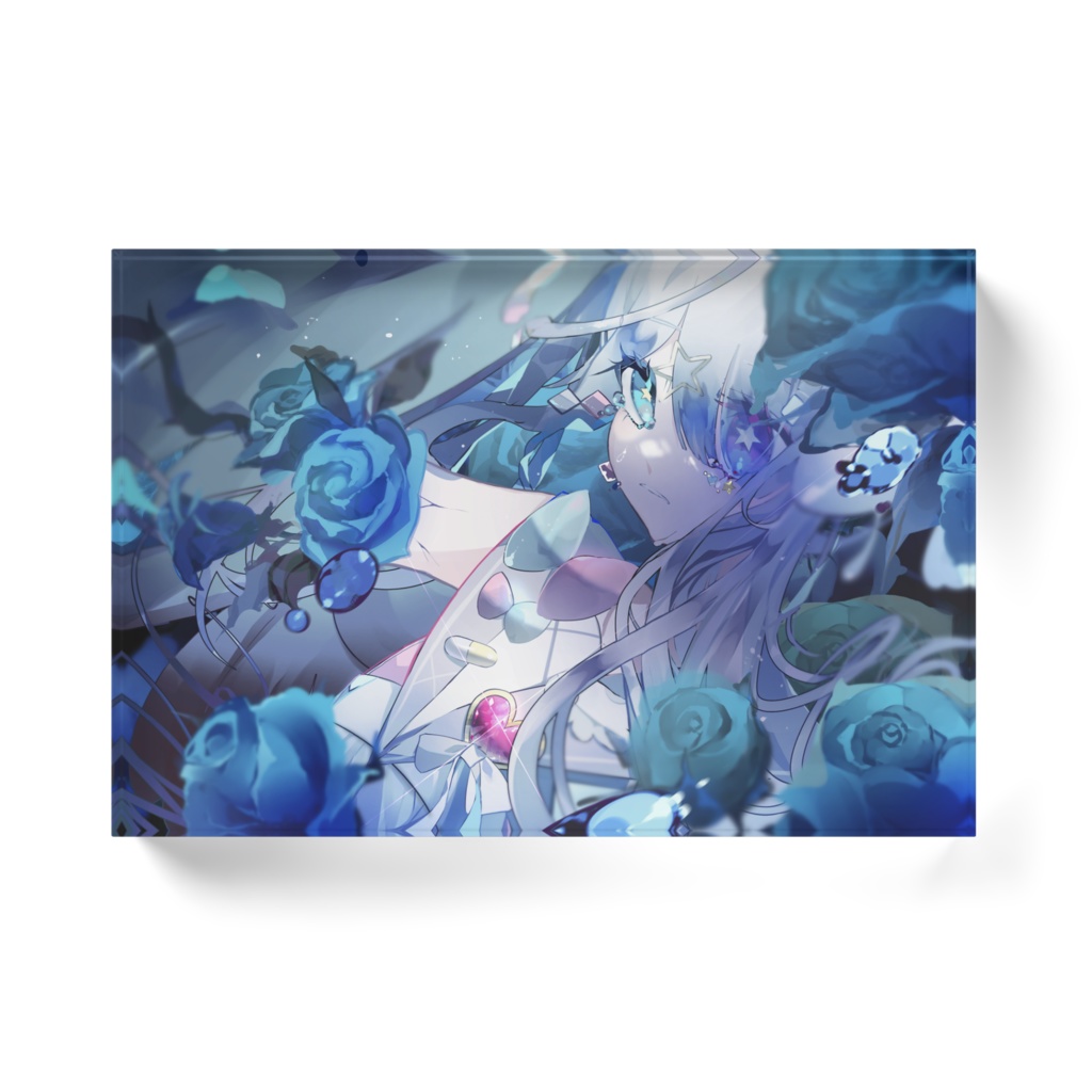 独りんぼのツナギくんアクリルブロック