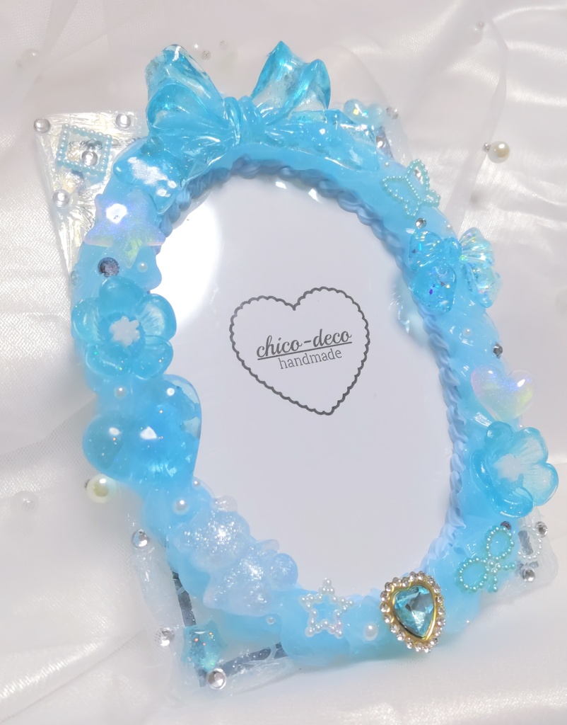 【B7 L版】ホイップデコ 水色 硬質ケースデコ ブロマイドケース