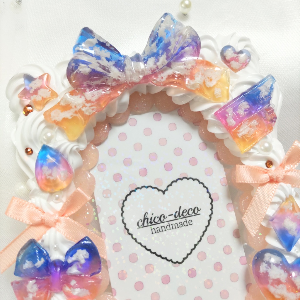 【B7 L版】ホイップデコ 夕空 空色シリーズ 硬質ケースデコ ブロマイドケース