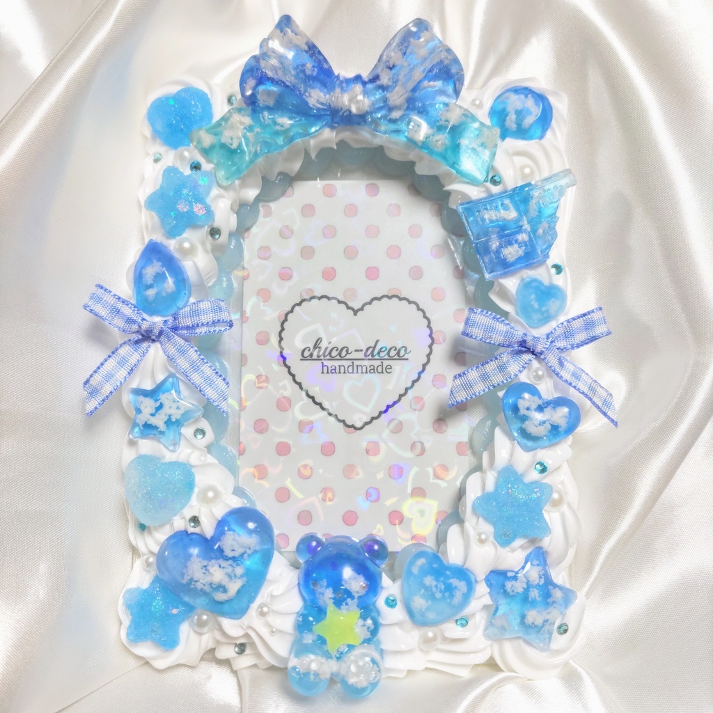 【B7 L版】ホイップデコ 青空 空色シリーズ 硬質ケースデコ