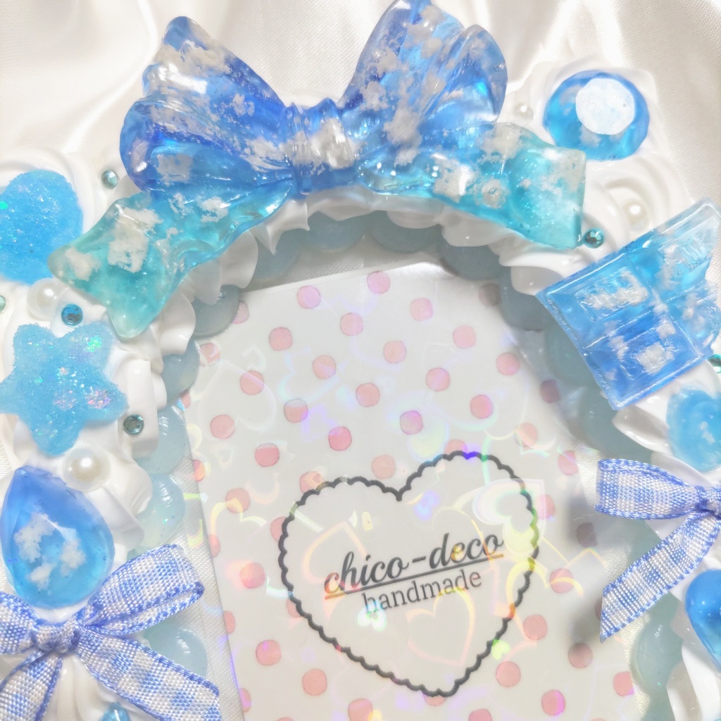 【B7 L版】ホイップデコ 青空 空色シリーズ 硬質ケースデコ