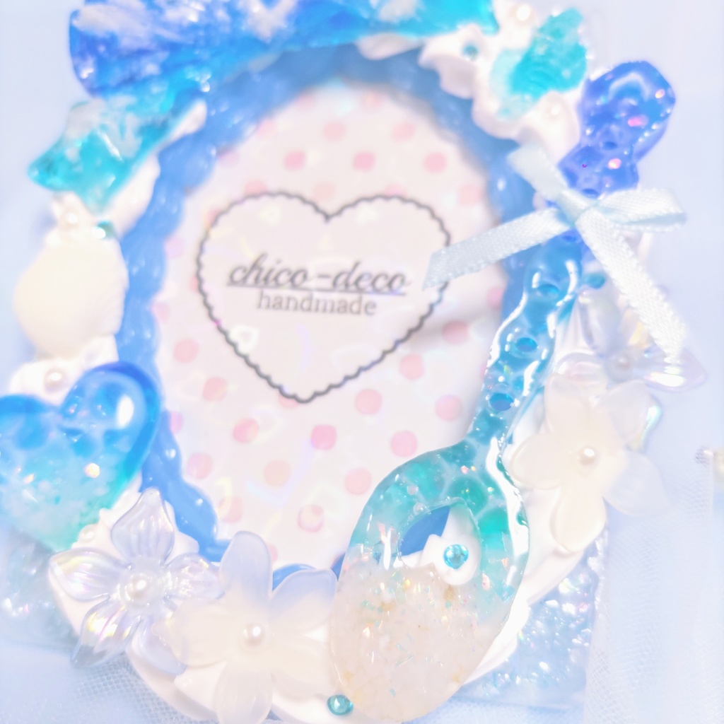 【B8 トレカ】ホイップデコ 青空と海ケーキ 空色シリーズ 硬質ケース