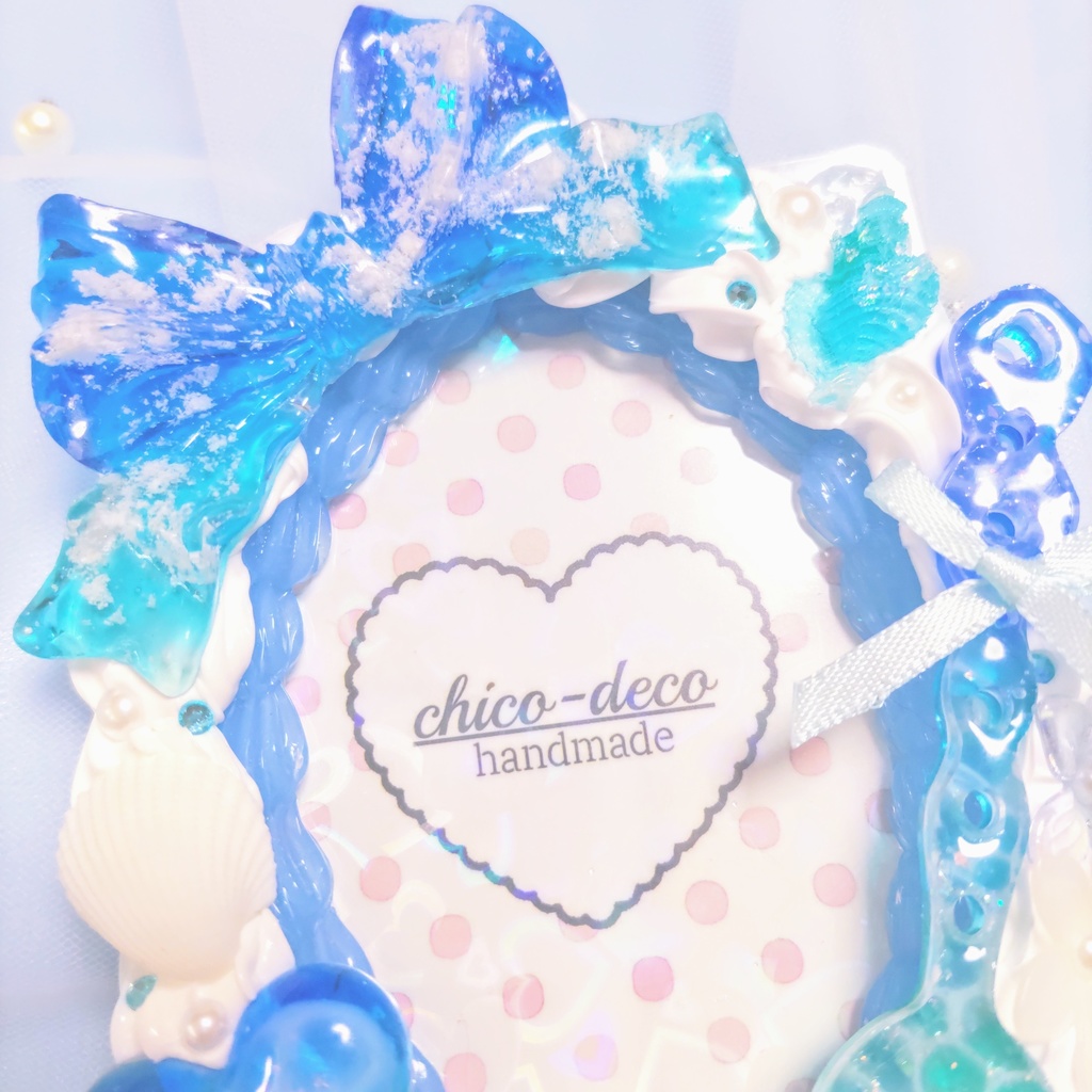 【B8 トレカ】ホイップデコ 青空と海ケーキ 空色シリーズ 硬質ケース