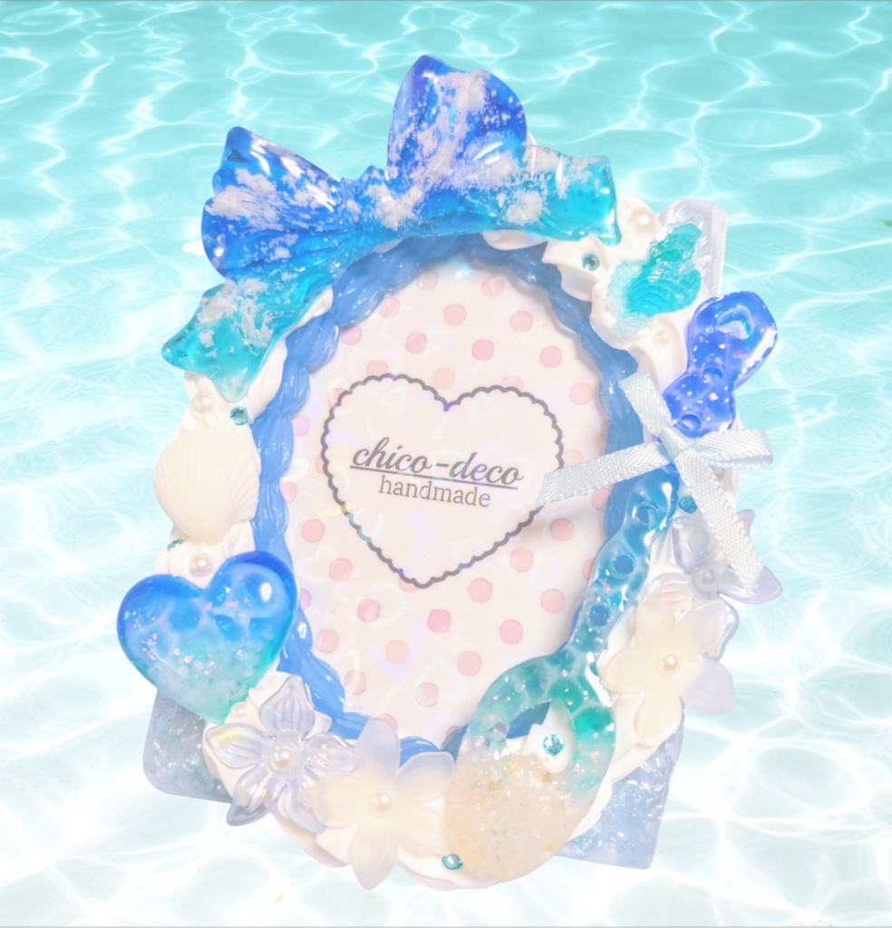 【B8 トレカ】ホイップデコ 青空と海ケーキ 空色シリーズ 硬質ケース