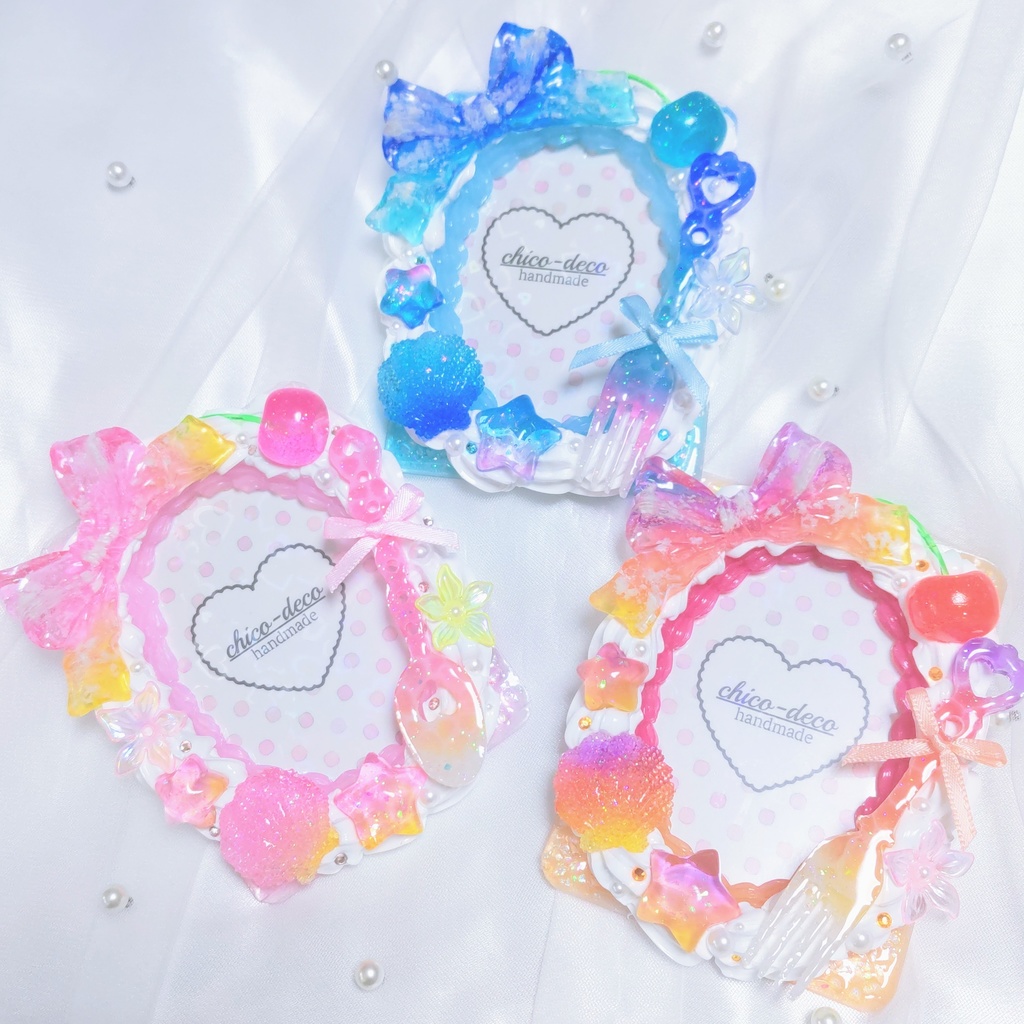 【B8 トレカ】ホイップデコ 空と海ケーキ サンセット 空色 硬質ケース