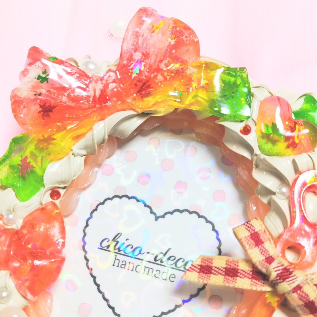 【B8 トレカ】ホイップデコ 秋色 紅葉ケーキ 空色 硬質ケース オレンジ 夕焼け