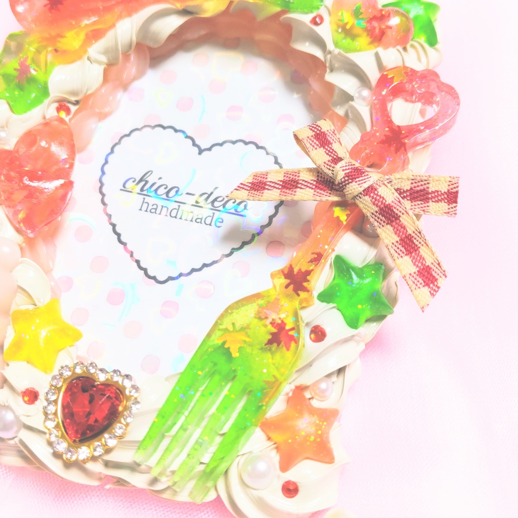 【B8 トレカ】ホイップデコ 秋色 紅葉ケーキ 空色 硬質ケース オレンジ 夕焼け