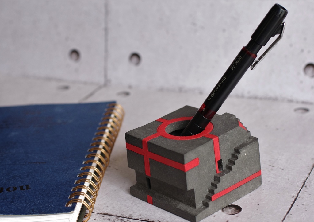 陶一輪挿し‐②‐ 黒赤