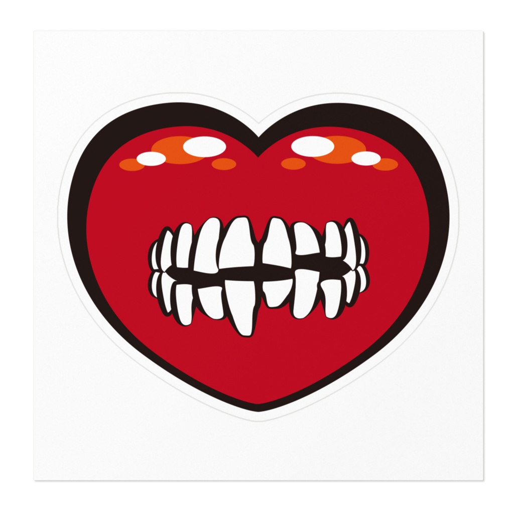 喰らうハートステッカー