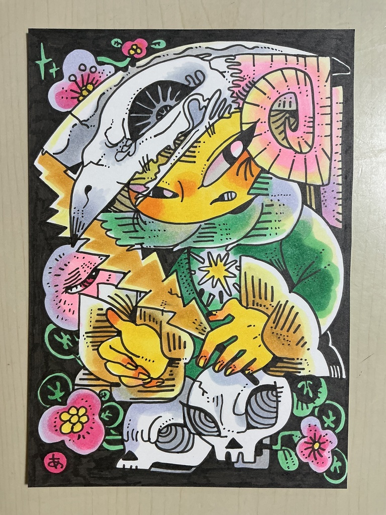 手描きイラスト原画オリジナルtitle「死神」