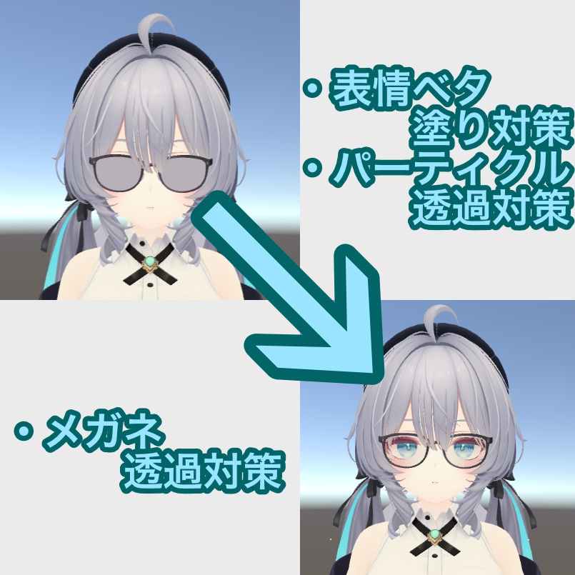 【ラムネ専用】モバイルシェーダー自動置き換えツール【Quest対応ベタ塗り表情対策】