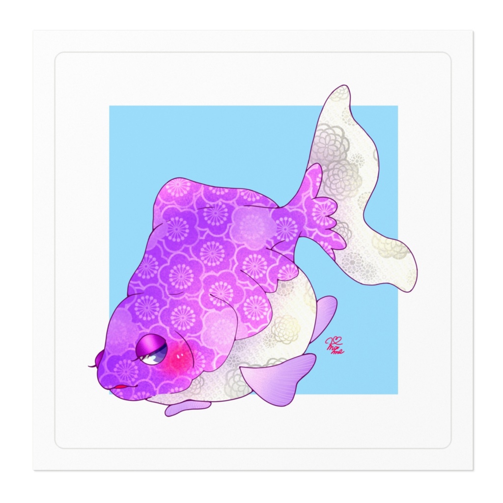 金魚ステッカー(琉金)