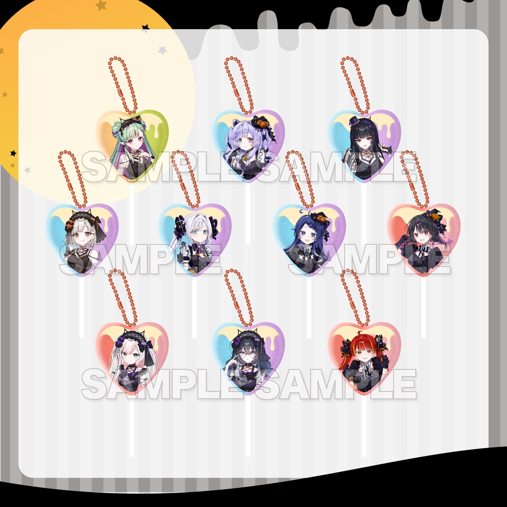 【数量期間限定】2025ハロウィン-ペロペロキャンディー風キーホルダー