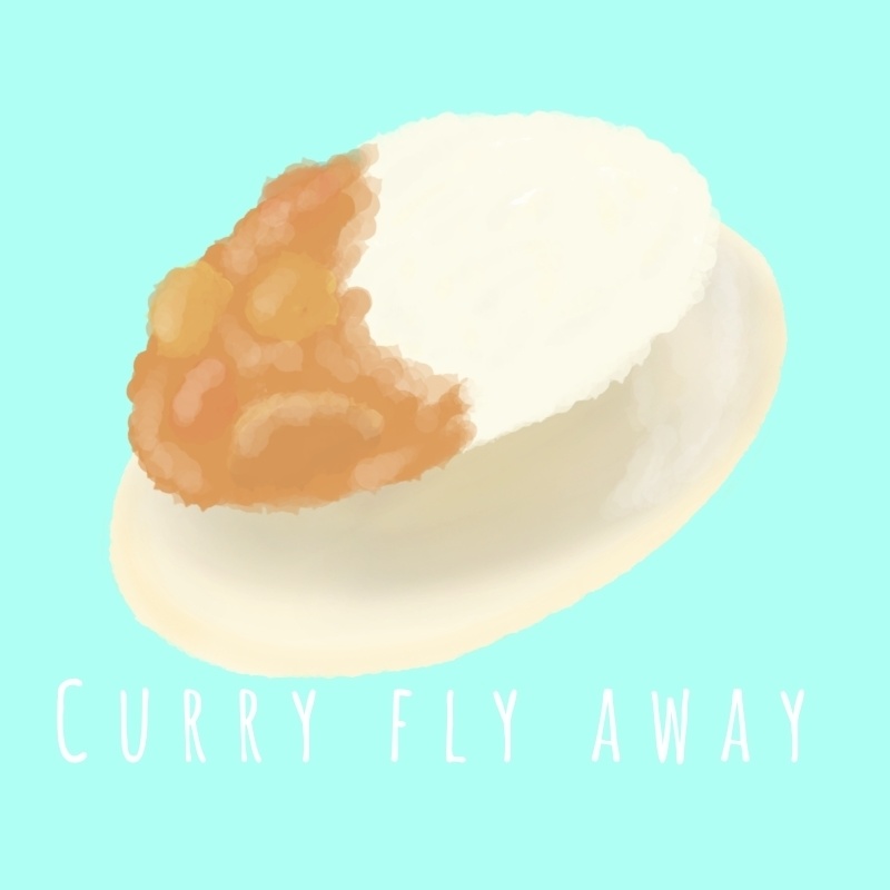Curry fly away 缶バッジ