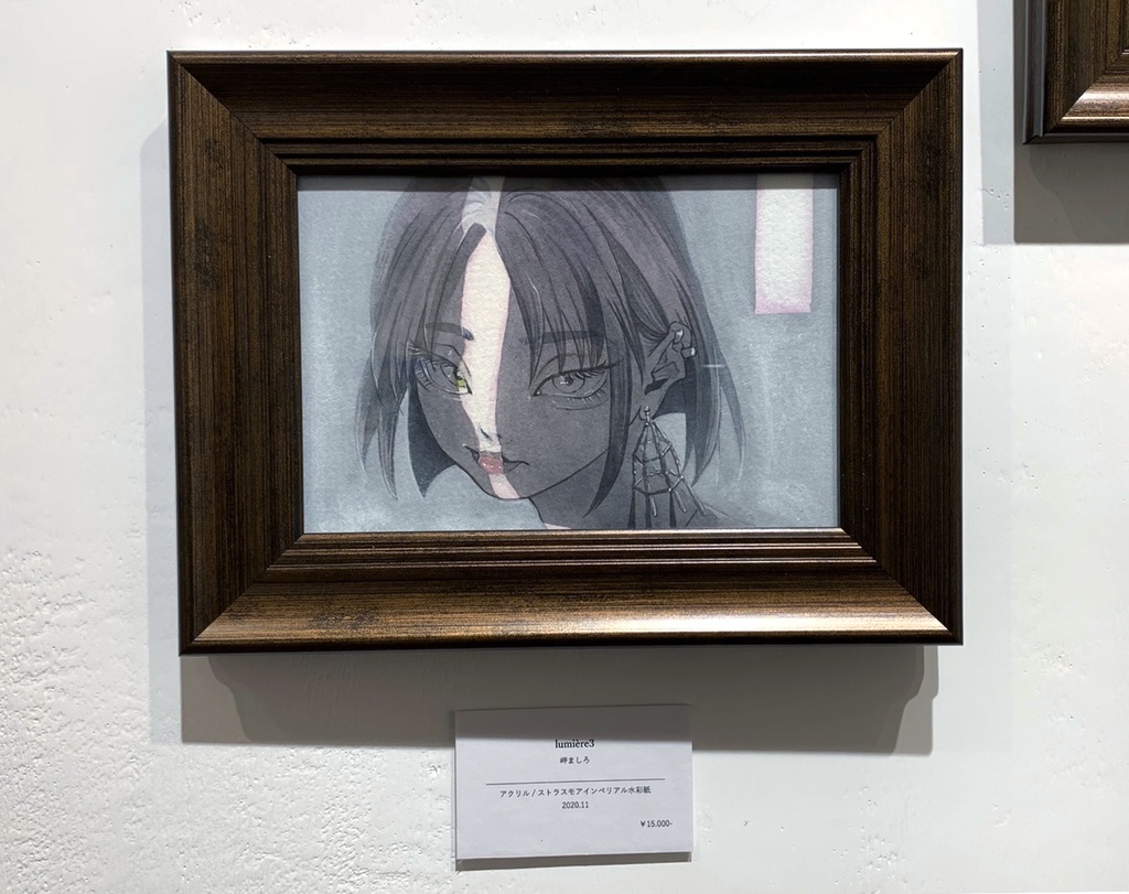 イラスト原画「lumière3」オリジナル作品 / アクリル / 岬ましろ