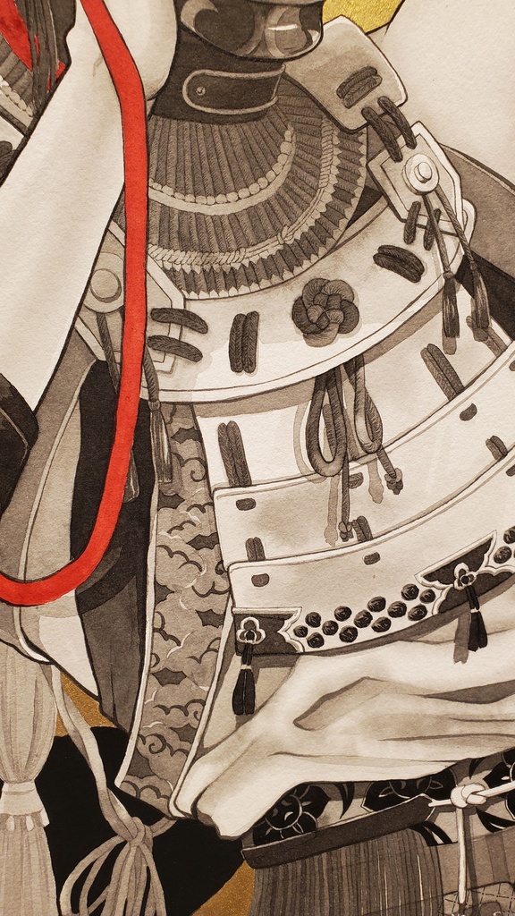 原画「面」 個展常世の國・面妖/岬ましろ