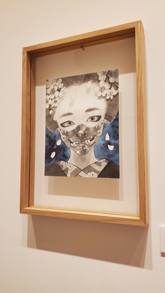 原画「小夜桜」 個展常世の國・面妖/岬ましろ