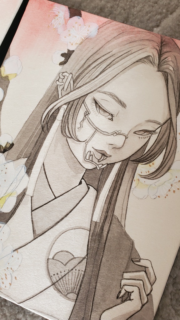 原画「月影」 F0号 パネル作品