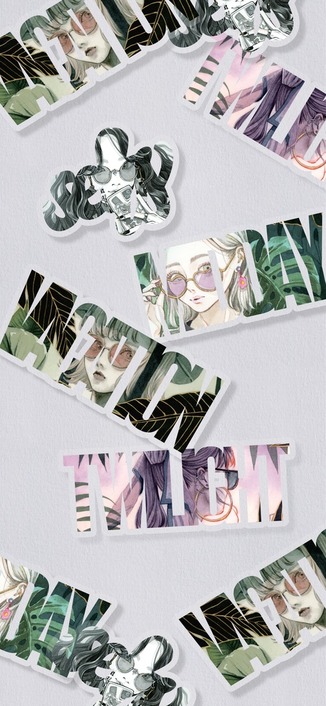 透明ステッカー全4種